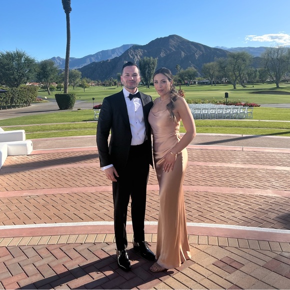 Shona Joy La Lune Lace Back Maxi Dress in Desert Rose - Picture 3 of 5